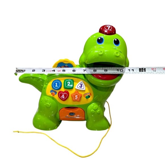 VTech Chomp and Count DINO w 4 Food Coins Electronic Interactive Numbers VIDEO!! - Picture 8 of 8